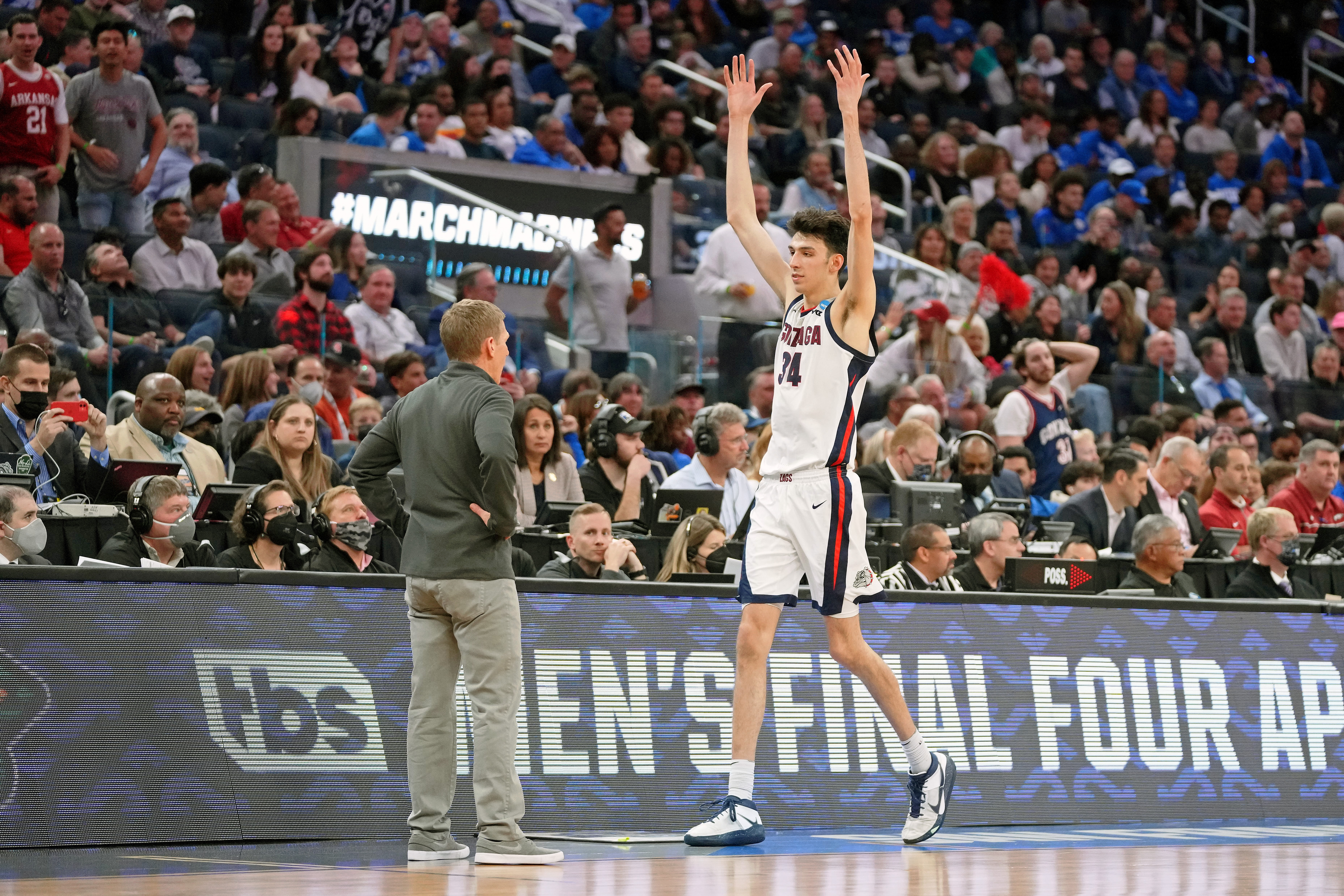 NCAA Basketball: NCAA Tournament West Regional-Arkansas vs Gonzaga